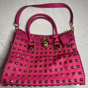 Micheal Kors Hot Pink Stud Hamilton